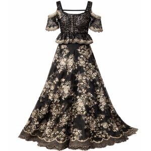 Renaissance Formal Corset 2pc Dress XXL Medieval‎ Maxi Goth Wimsigoth Fairy